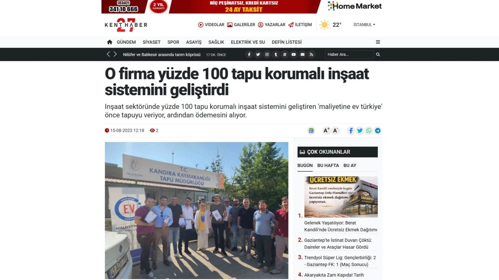 O firma yüzde 100 tapu korumalı inşaat sistemini geliştirdi